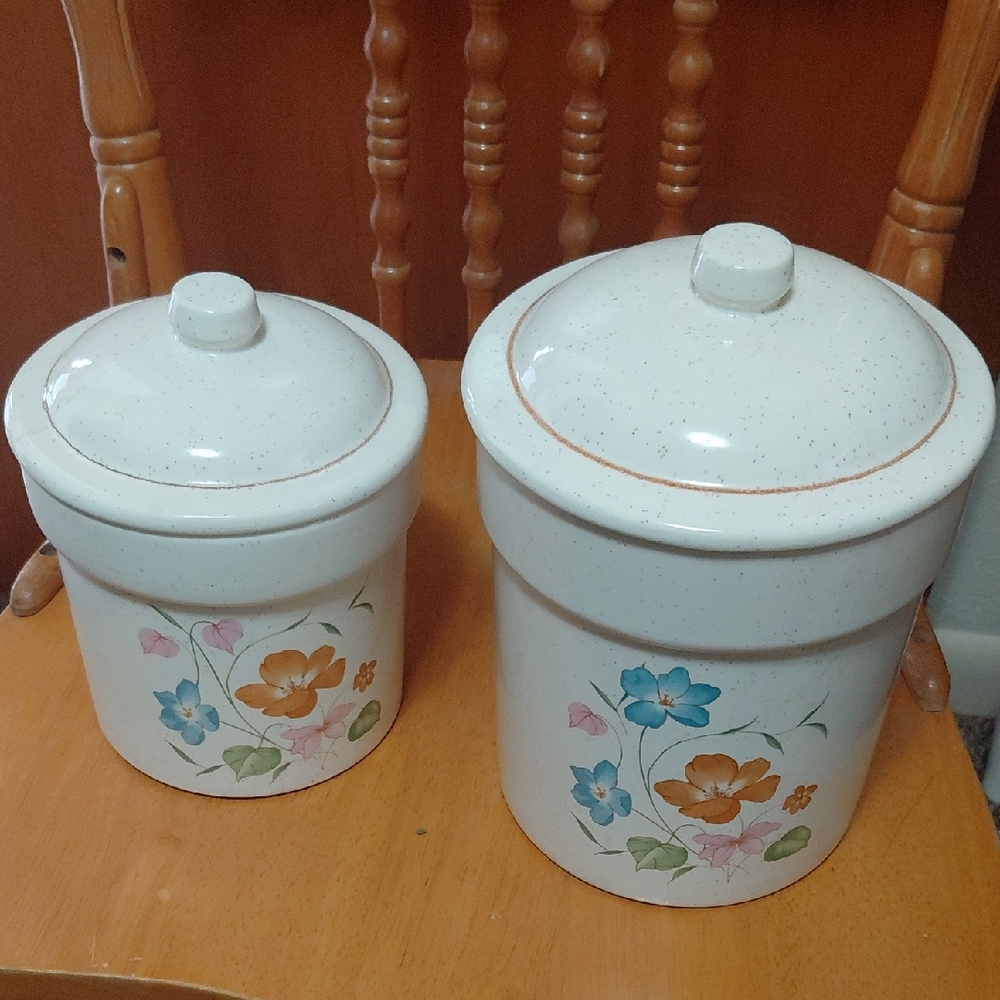 Floral Ceramic Canister Set